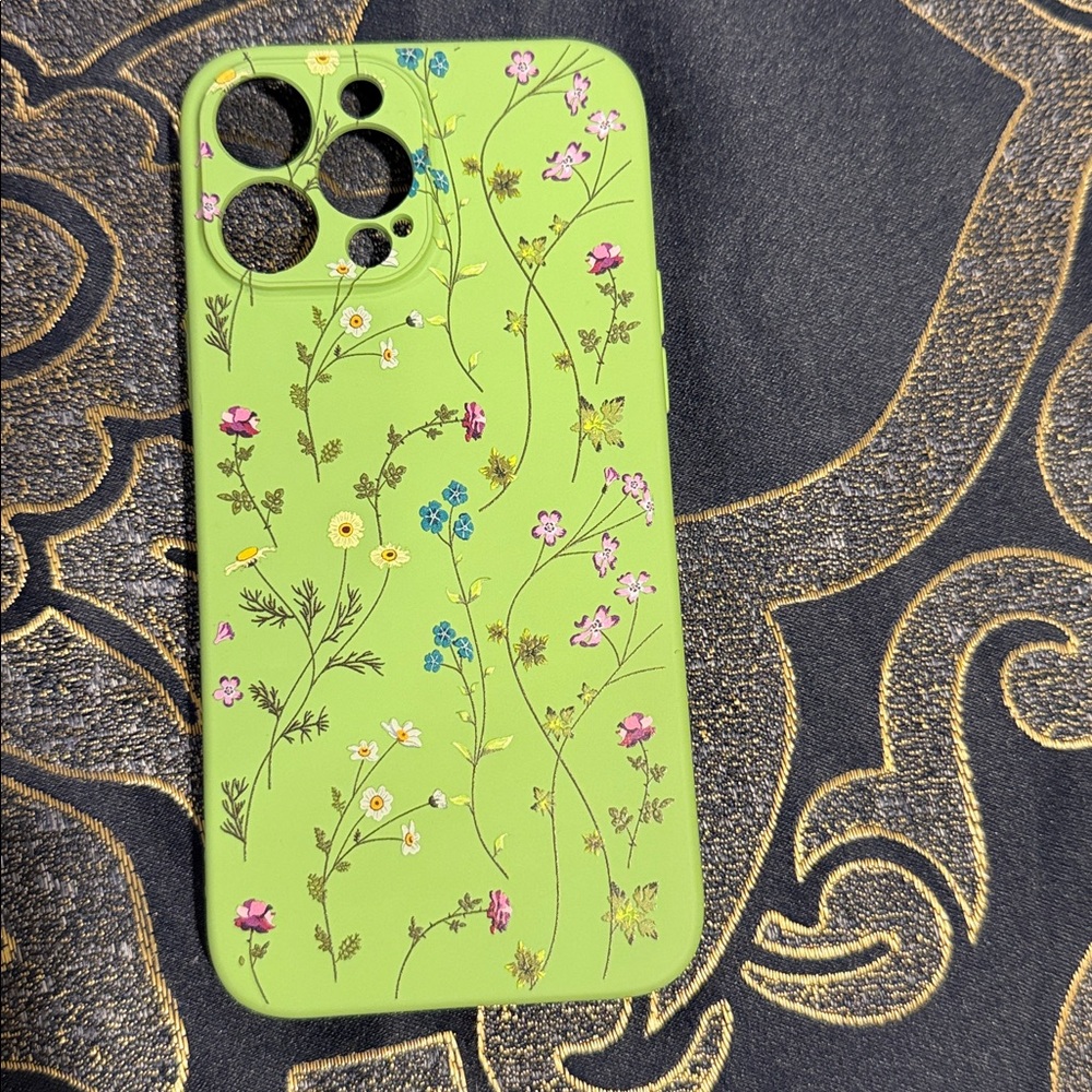 Floral Green Phone Case for 13 pro max